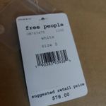 Free People  Hello Beautiful Off Shoulder Linen Knit Top Tie Front S NEW Nautical Photo 8