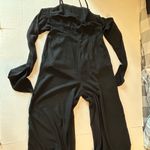 Elegant Black Jumpsuit linen NYE party vibes Size M Photo 2