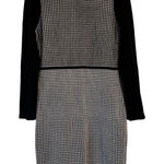 Calvin Klein Women's Dress Sweater Dress Houndstooth Black & White Zip Back Photo 0