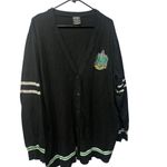 Harry Potter Slytherin House Crest Black V Neck Cardigan Size 16 Photo 4