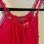 Betsey Johnson Pink Babydoll Nightgown Slip Bow & Roses NWT Size S Photo 1