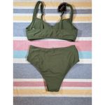 Zaful  Olive Green Crisscross Bikini - Size 6 - NWT Photo 2