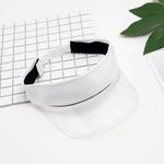 🆕White Tinted Brim Sun Visor Hat White Photo 2