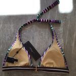 BCBGMAXAZRIA ๐๐ Triangle Striped Bikini Top Photo 2