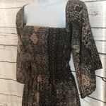 Sage  brown‎ black tan print romper Photo 1