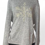Falls Creek grey sparkle snowflake long sleeve top shirt woman’s 1X Photo 0