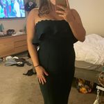 Emerald Green Midi Dress Size 12 Photo 4