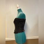 ZARA TRF Rhinestone Spiderweb Strapless Denim Corset Crop Top – XS Photo 5