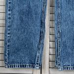 Acid Wash Jeans Foldover Waist and Bootcut Split Hem Photo 3