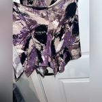 Coco Bianco Cowl Neck Hankerchief Hem PurpleTunic Top Size Medium Approximately Photo 5