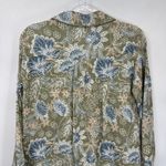 RipSkirt Dress Womens XS Green Floral Long Sleeve 100% Cotton Pockets Photo 9