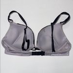 Victoria's Secret  Silver Bra Black Lace bombshell plunge 34A padded adjustable Photo 3