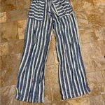 SO  | Blue and White Striped Wide Leg Pants Photo 6