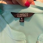 Ellen Tracy  Women's Roll Tab Sleeve‎  1/4 Zip Crew Neck Blouse Top Size XL Photo 3