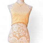 Altar'd State Cream Knit Halter Crop Top Women's XS Open Back Tie 100% Cotton Photo 1