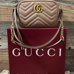 Gucci GG Marmont Mini Shoulder Bag Dusty Pink Gold Hardware # 448065DTD1T5729 Photo 0