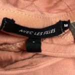 Avec Les Filles Women’s Hooded Cut-Out Peach Sweatshirt Size Medium Photo 5