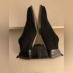 Donald J. Pliner women black canvas leather heel shoes Size 6 Narrow Photo 4