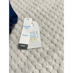 Time and Tru One Piece Swimsuit Womens XL Blue Side Ties Ruched Med Coverage NWT Photo 4