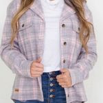 Simply Southern Soft Brushed Plaid Button Up Shacket Jacket Photo 1