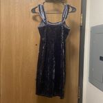 Don't Ask Why NWT Don’t ask why crushed deep blue grey velvet S Photo 4