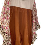 Women's Waffle Knit Batwing Sleeve Brown Knitted Blouse Top Size XXL Photo 0