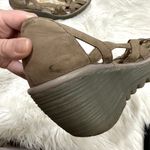 Fly London  Yadi Peep Toe Leather Wedge Sandal Sz 8.5 Photo 9