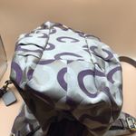 Coach Madison Maggie Lexy large hand bag 3 large pockets in purple and silver Photo 5