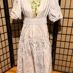 Showpo  100% cotton Peasant flare cinched short sleeve plunge colorful coastal 12 Photo 0