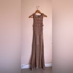 Venus  Loose Gold Knitting Lined Maxi Vacation Dress -Beach cruise Size M crochet Photo 8