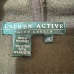 Ralph Lauren EUC‎ Y2K Lauren Active   Green Velour Track Jacket Hoodie-L Photo 1