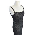 Gunne Sax Vintage 90s Jessica Mcclintock Black Lace Sequin Prom Dress Goth Vampy Photo 3