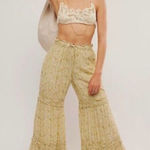 Free People Emmaline Tiered Floral Pull-On Pants - Sage Combo Sz Med - Sold Out! Photo 1