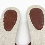 Lands' End  Womens 8.5 Woven Rattan Beaded Sandal Slip On Floral Brown‎ Summer Photo 2