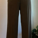 Coldwater Creek Olive Green High Rise Relaxed Wide Leg Trouser Pants Size 12 Photo 0