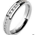 New stainless steel CZ‎ eternity ring Silver Photo 0