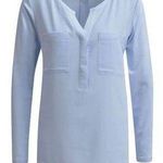 Milano Italy Sky Blue Jersey Chiffon Top size Medium Photo 0