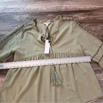 Newbury Kustom  SHIRT BELL SLEEVE BLOUSE XL SAGE GREEN FALL RELAXED FIT  NWT #154 Photo 7