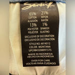 Seven7  Embroidered distressed frayed denim skirt size 14 Photo 12