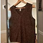 Josephine Chaus ‎ Metallic Sleeveless Sweater Size Medium Gold/Brown Photo 0