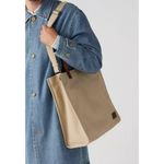 Levi's Heritage Cotton Canvas Tote Tan - Full Grain Bovine Leather Handles Photo 3