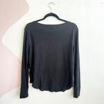 Gap Thermal Long Sleeve Top Women's Medium Basic Minimalist Winter Black Small Photo 1