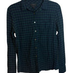 J.Crew  Navy Blue Plaid Boy Shirt Photo 0