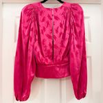 NEW Ronny Kobo Eugenia Eugina Silk Puff Sleeve Blouse Top fuchsia pink sz XS Photo 12