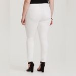 Torrid  Boyfriend Jean Sz 12 Vintage Stretch White Distressed Vacation Summer Photo 1