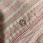 Victoria's Secret Victoria’s Secret Pink & White Striped Button Down Pajama Shirt Size Medium Photo 2