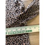 Croft & Barrow  Women Size Large Long Sleeve Shirt Cheetah Cotton Mock Neck City Photo 4