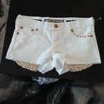 Affliction  jeans white/vikki style/sequin shorts 27 NWOT Photo 2