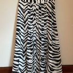 Banana Republic A-line Black and White Zebra Midi Skirt sz 4 Fully Lined Photo 0