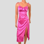 H&M Y2K Milkmaid Babydoll Midi Slip Dress Sz. S Pink Fairy Satin Coquette Dainty Photo 6